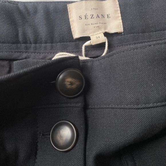 Sezane 'Chuck' Button Front Trousers NWT - Picture 10 of 12